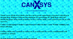 Desktop Screenshot of canxsys.com