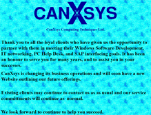 Tablet Screenshot of canxsys.com